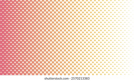 Dotted gradient vector illustration, salmon pink halftone background