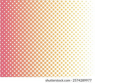 Dotted gradient vector illustration, salmon pink halftone background