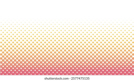 Dotted gradient vector illustration, salmon pink halftone background