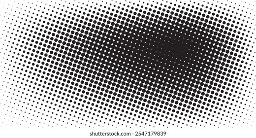 Dotted gradient vector illustration, white and black halftone background, horizontal seamless dotted lines, monochrome dots texture backdrop, retro effect. modern	
