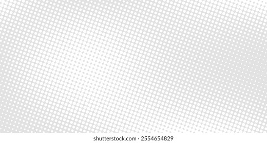 Dotted gradient vector illustration, white and black halftone background, horizontal seamless dotted lines, monochrome dots texture backdrop, retro effect. modern