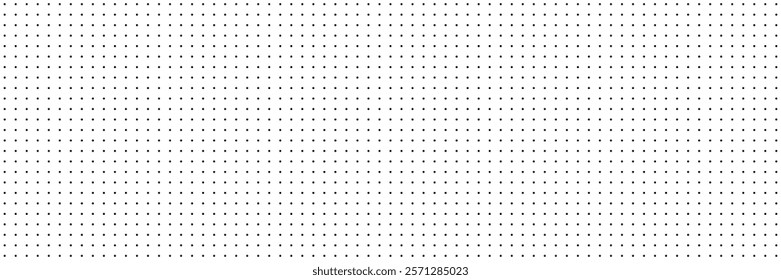 Dotted gradient vector illustration, white and black halftone background, horizontal seamless dotted lines, monochrome dots texture backdrop, retro effect. modern	
