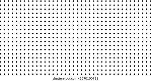 Dotted gradient vector illustration, white and black halftone background, horizontal seamless dotted lines, monochrome dots texture backdrop, retro effect. modern