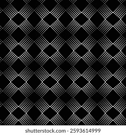 Dotted gradient vector illustration, white and black halftone background, monochrome dots texture backdrop, retro effect. Vector illustration