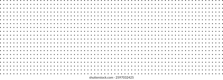 Dotted gradient vector illustration, white and black halftone background, horizontal seamless dotted lines, monochrome dots texture backdrop, retro effect. modern
