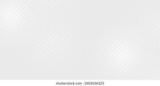 Dotted gradient vector illustration, white and black halftone background, horizontal seamless dotted lines, monochrome dots texture backdrop, retro effect. modern