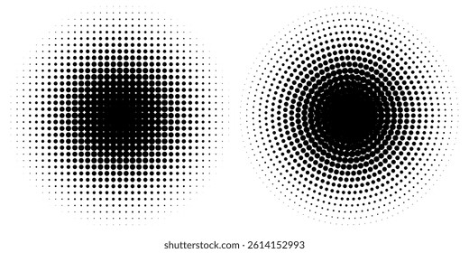 Dotted gradient vector illustration, white and black halftone background, horizontal seamless dotted lines, monochrome dots texture backdrop, retro effect. modern	
