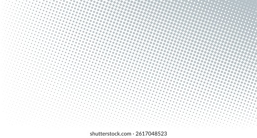 Dotted gradient vector illustration, white and black halftone background, horizontal seamless dotted lines, monochrome dots texture backdrop, retro effect. modern