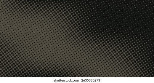 Ilustración vectorial de degradado punteado, fondo de semitono blanco y negro, líneas punteadas Horizontales sin costuras, telón de fondo de textura de puntos monocromáticos, efecto retro. moderno	
