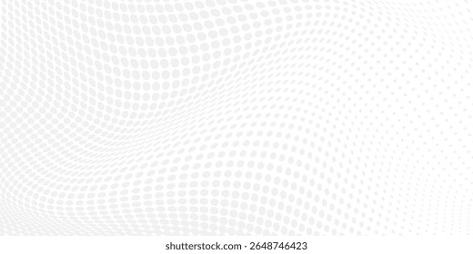 Dotted gradient vector illustration, white and black halftone background, horizontal seamless dotted lines, monochrome dots texture backdrop, retro effect. modern