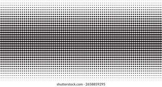 Dotted gradient vector illustration, white and black halftone background