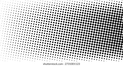 Dotted gradient vector illustration, white and black halftone background