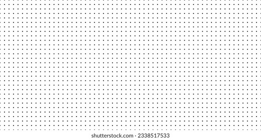 Dotted graph paper with grid. Polka dot pattern, geometric seamless texture for calligraphy drawing or writing. Blank sheet of note paper, school notebook. Vector illustration