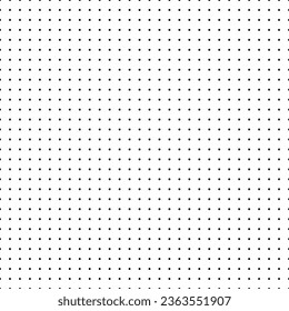 Papier graphique pointillé avec grille. Motif de point Polka, texture géométrique harmonieuse pour le dessin ou l'écriture calligraphiques. Feuille de papier de note vierge, carnet scolaire. Illustration vectorielle