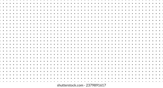Papel gráfico con cuadrícula. Patrón de puntos polka, textura geométrica sin costuras para dibujo o escritura caligráfica. Hoja en blanco de papel de nota, cuaderno escolar. Ilustración del vector