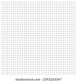 gepunktetes Graphpapier mit Raster. Polka-Punktmuster, geometrische Textur für Kalligrafie, Zeichnen oder Schreiben. Leeres Notenpapier, Schulheft. Vektorgrafik