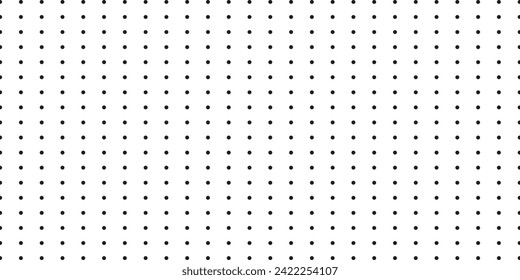 Dotted graph paper with grid.Polka dot pattern, geometric seamless texture for calligraphy drawing or writing.seamless pattern with dots. Blank sheet of note paper, school notebook.