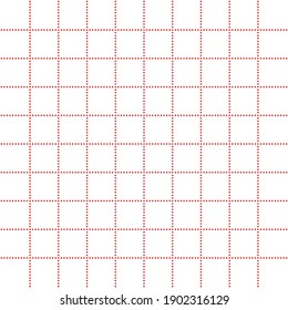 Dotted graph paper, white paper with red dots