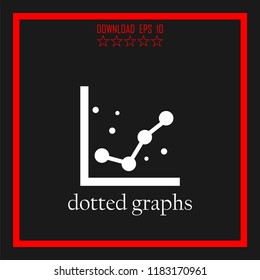 dotted graphs vector icon