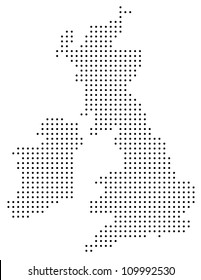 Dotted Great Britain map