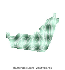 Mapa verde de los Emiratos Árabes Unidos