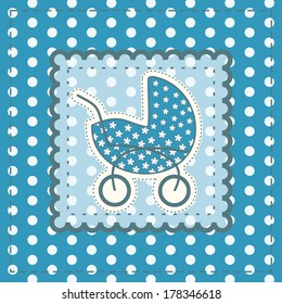 dotted greeting card for baby boy