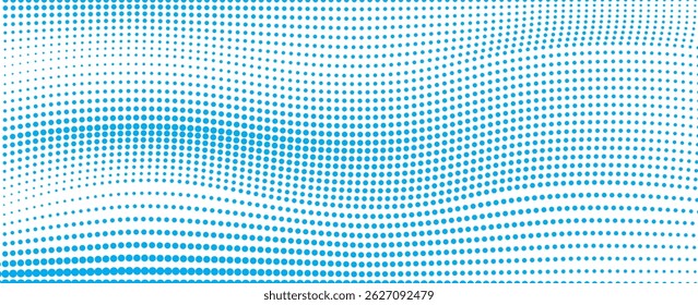 Dotted grid line notebook grid paper seamless pattern for bullet journal blue stripes.