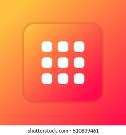 Dotted Grid orange bright app ui/ux Icon / Logo design