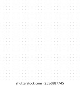 Dotted grid paper with circle dots seamless pattern on white background