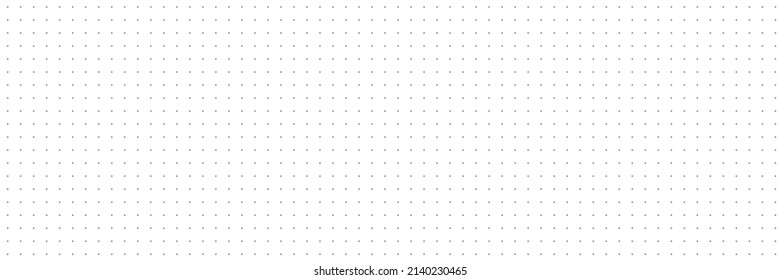 Dotted Grid Seamless Pattern For Bullet Journal. Black Point Texture. Black Dot Grid For Notebook Paper. Vector Illustration On White Background.