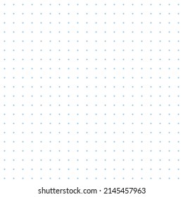 Dotted Grid Seamless Pattern For Bullet Journal. Black Point Texture. Blue Dot Grid For Notebook Paper. Vector Illustration On White Background.