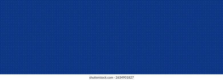 Dotted grid seamless pattern for bullet journal. Blue point texture. Blue dot grid for notebook paper. Vector illustration on blue background.