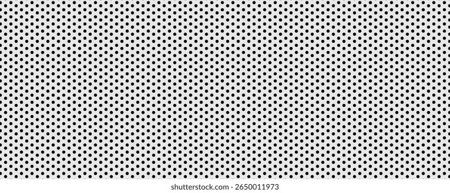 Padrão uniforme de grade pontilhada para diário de marcadores. Textura de ponto preto. Grade de pontos pretos para papel notebook. Ilustração vetorial sobre fundo branco