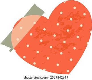 Dotted Grunge Heart With Sticker Vector Illustration