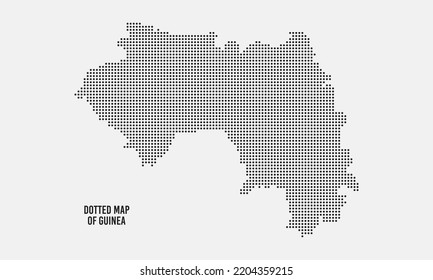 Dotted Guinea Map Vector Illustration