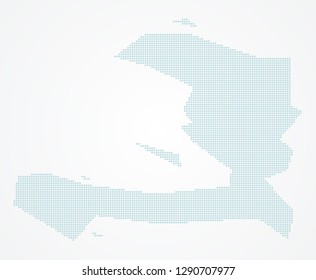dotted haiti map