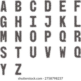 Dotted Halftone Alphabet A-Z Set