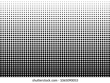 Dotted Halftone Background. Abstract Distressed Overlay. Black and White Pattern. Fade Modern Backdrop. Vector illustration