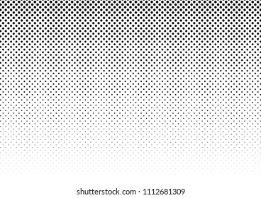Dotted Halftone Background. Abstract Pop-art Texture. Black and White Overlay. Dots Gradient Pattern. Vector illustration