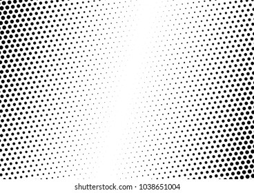 Dotted Halftone Background. Black and White Modern Texture. Grunge Fade Pattern. Distressed Abstract Backdrop. Vector illustration