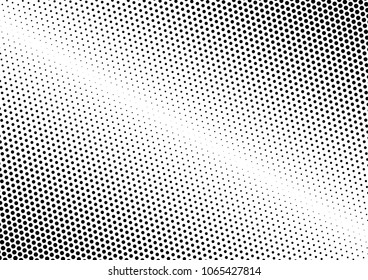 Dotted Halftone Background. Black and White Abstract Overlay. Vintage Texture. Modern Monochrome Backdrop. Vector illustration