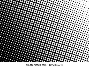 Dotted Halftone Background. Black and White Grunge Overlay. Gradient Monochrome Pattern. Fade Points Backdrop. Vector illustration