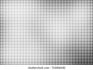 Dotted Half-tone Background. Black and White Modern Texture. Grunge Gradient Backdrop. Vector illustration