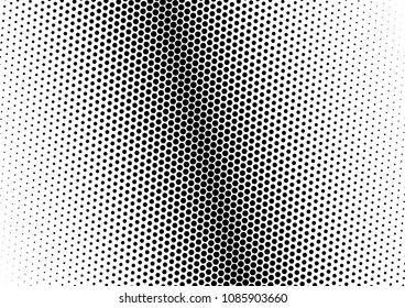 Dotted Halftone Background. Distressed Abstract Backdrop. Monochrome Texture. Gradient Overlay. Vector illustration