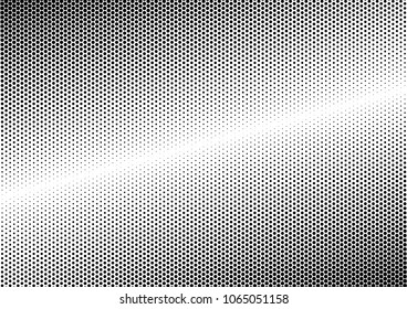 Dotted Halftone Background. Distressed Black and White Pattern. Pop-art Dots Backdrop. Grunge Points Texture. Vector illustration