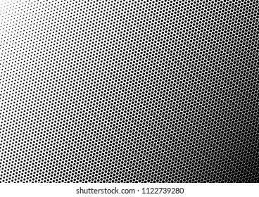 Dotted Halftone Background. Distressed Overlay. Abstract Modern Backdrop. Black and White Grunge Pattern. Vector illustration