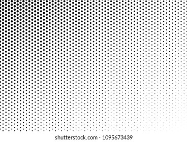 Dotted Halftone Background. Dots Black and White Texture. Gradient Overlay. Pop-art Monochrome Backdrop. Vector illustration