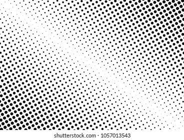 Dotted Halftone Background. Dots Gradient Pattern. Points Texture. Pop-art Monochrome Overlay. Vector illustration