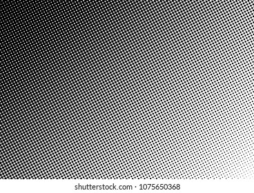 Dotted Halftone Background. Dots Pattern. Pop-art Grunge Texture. Black and White Distressed Backdrop. Vector illustration