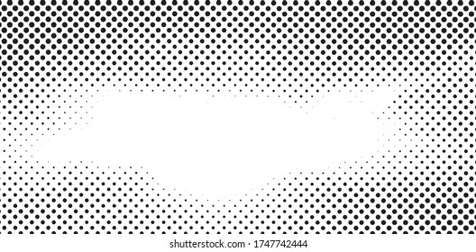 Dotted Halftone Background. Dots Points Overlay. Modern Grunge Pattern. Monochrome Fade Texture. Vector illustration